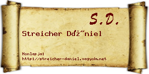 Streicher Dániel névjegykártya